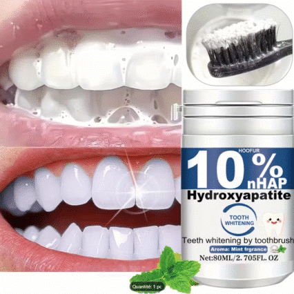 HOOFUR Poudre Dentaire à 10% d'Hydroxyapatite - Nettoyage Profond
